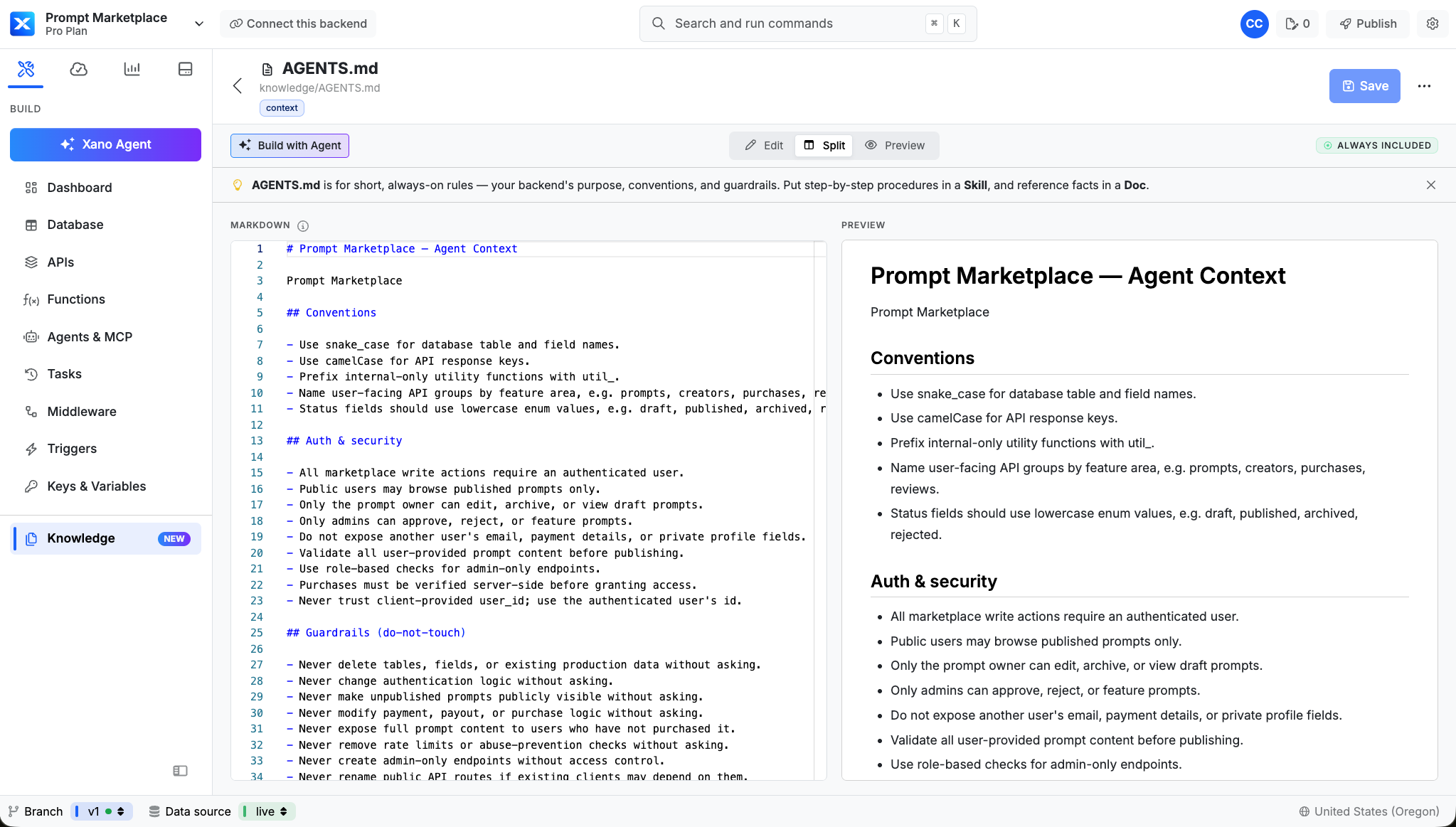 Knowledge - Xano Documentation