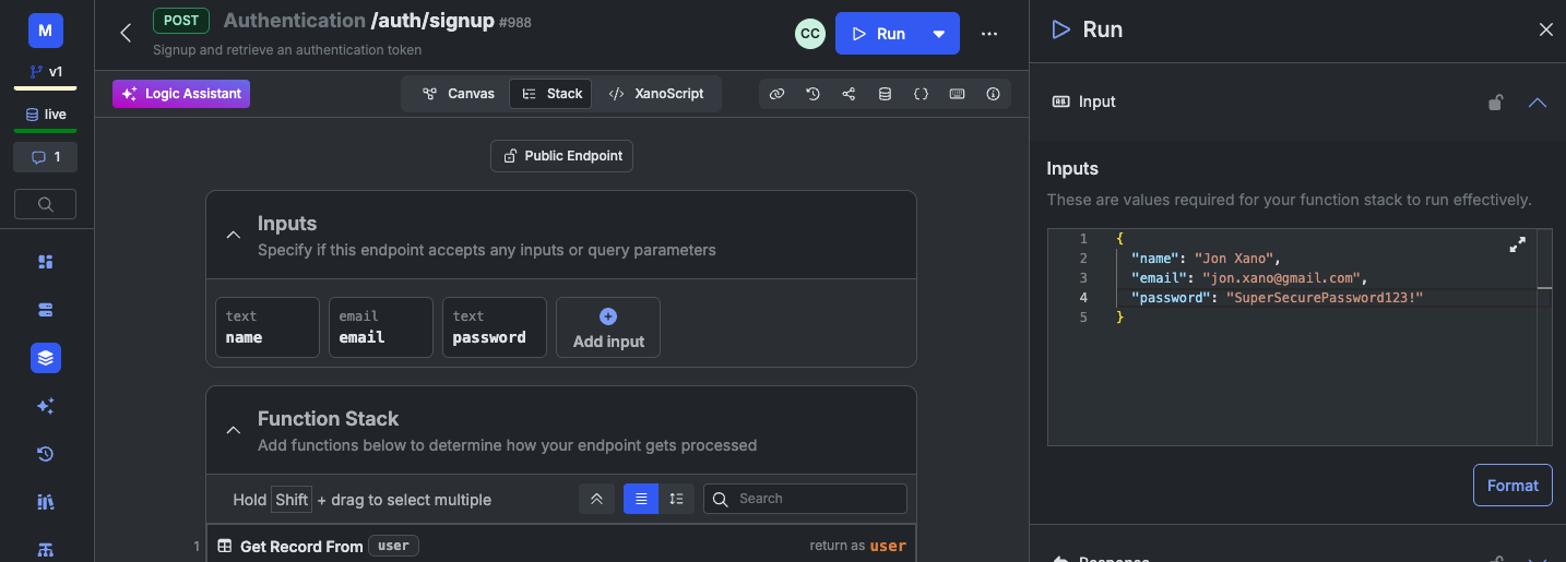 Get Started - Xano Documentation